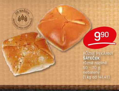 ŠÁTEČEK různé náplně 50-70 g