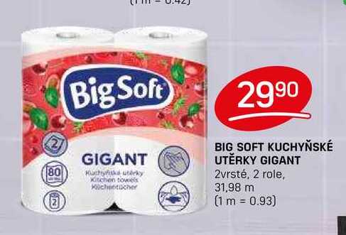 BIG SOFT KUCHYŇSKÉ UTĚRKY GIGANT 2vrsté, 2 role