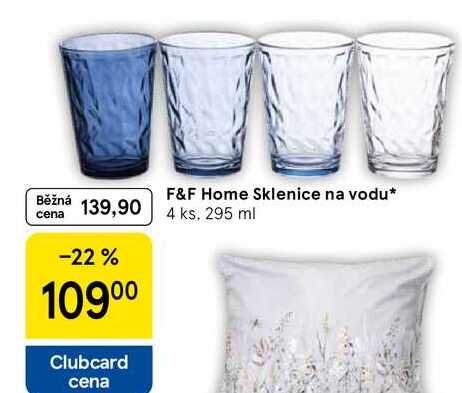 F&F Home Sklenice na vodu, 4 ks, 295 ml 