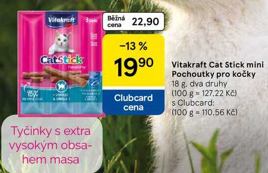 Vitakraft Cat Stick mini Pochoutky pro kočky, 18 g 