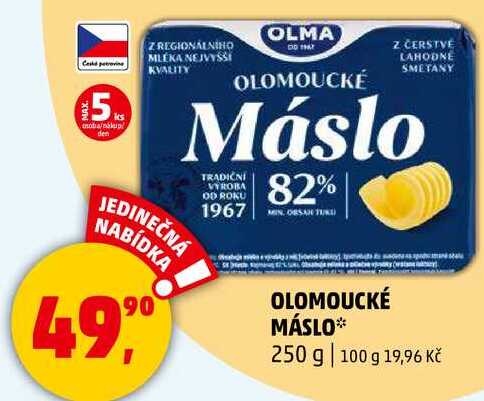 OLOMOUCKÉ MÁSLO, 250 g v akci