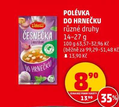POLÉVKA DO HRNEČKU různé druhy, 14-27 g