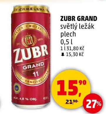 Zubr Grand 11, 0,5 l 
