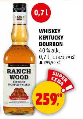 WHISKEY KENTUCKY BOURBON 40% alk., 0,7 l