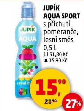 JUPÍK AQUA SPORT s příchutí pomeranče, 0,5 l 