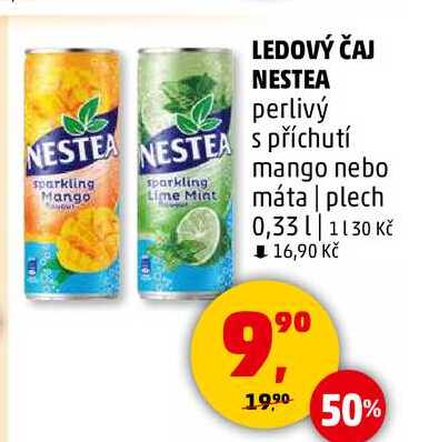 LEDOVÝ ČAJ NESTEA s příchutí sparkling Mango plech, 0,33 l