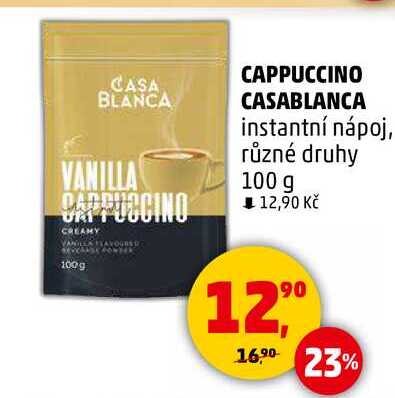 CAPPUCCINO CASABLANCA instantní nápoj, různé druhy, 100 g  
