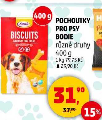 POCHOUTKY PRO PSY BODIE různé druhy, 400 g 