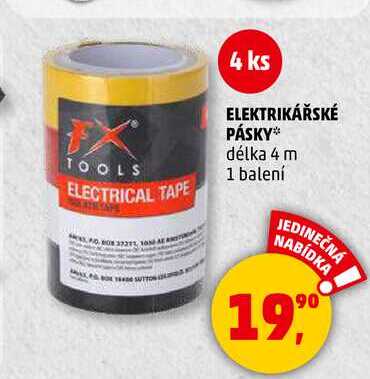ELEKTRIKÁŘSKÉ PÁSKY délka 4 m, 1 balení