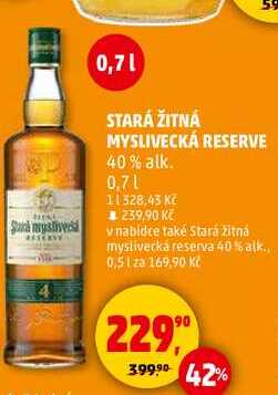 STARÁ ŽITNÁ MYSLIVECKÁ RESERVE 40% alk., 0,7 l