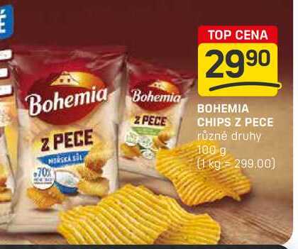 BOHEMIA CHIPS Z PECE různé druhy 100g