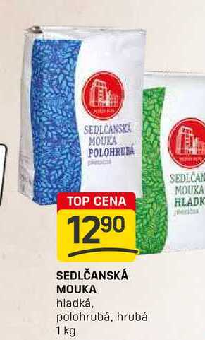 SEDLČANSKÁ MOUKA hladká, polohrubá, hrubá 1 kg 