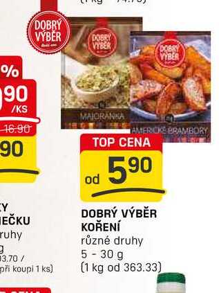 DOBRÝ VÝBĚR KOŘENÍ různé druhy 5-30 g