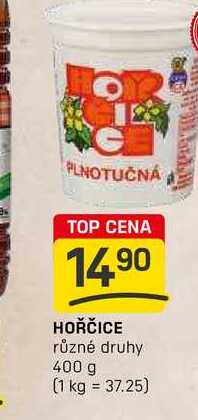 HOŘČICE různé druhy 400 g 