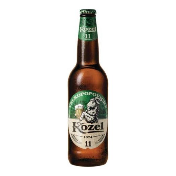 Velkopopovický Kozel 11, světlý, sklo