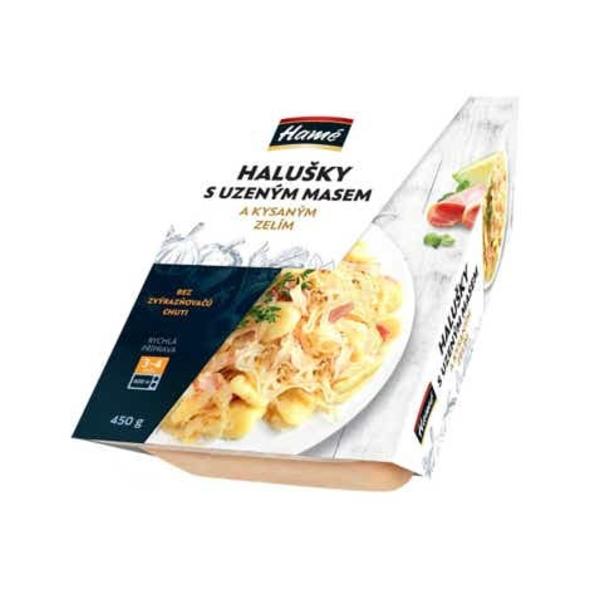 Hamé Halušky s uzeným masem a kyselým zelím