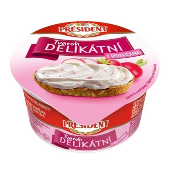 Président Delikátní Tvaroh Ředkvička