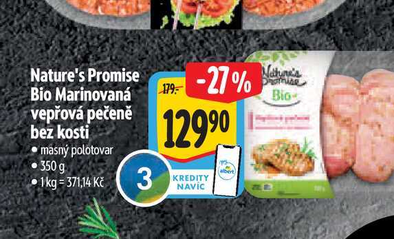 Nature's Promise Bio Marinovaná vepřová pečeně bez kosti 