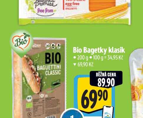   Bio Bagetky klasik 200 g 