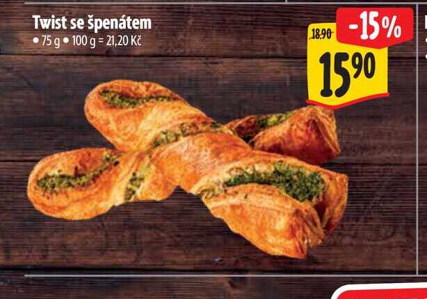 Twist se špenátem 75 g  