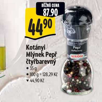   Kotányi Mlýnek Pepř čtyřbarevný 35 g 