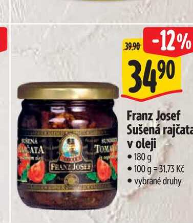   Franz Josef Sušená rajčata v oleji  180 g 