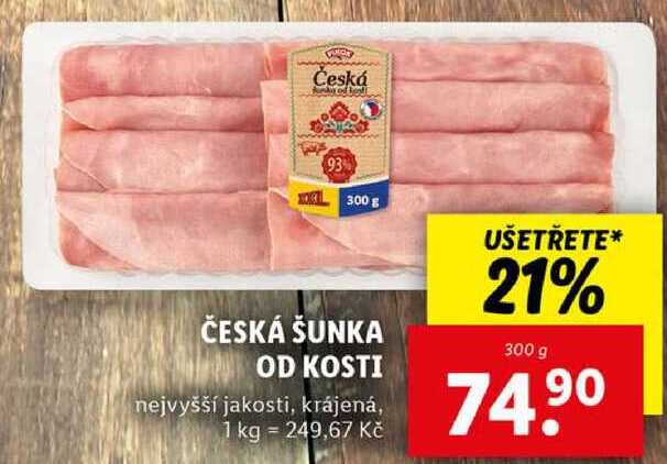 ČESKÁ ŠUNKA OD KOSTI, 300 g