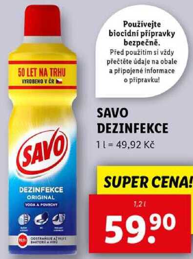 SAVO DEZINFEKCE, 1,2 l
