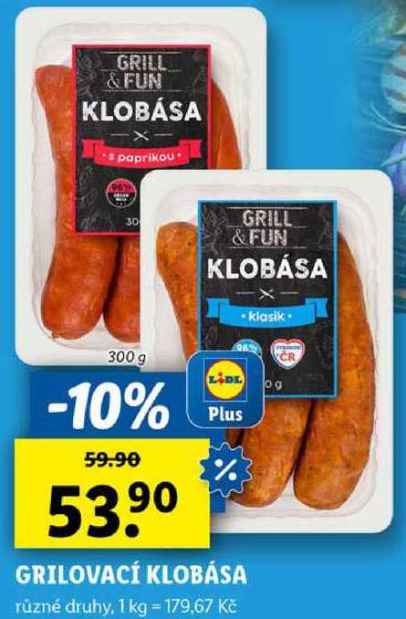 GRILOVACÍ KLOBÁSA, 300 g
