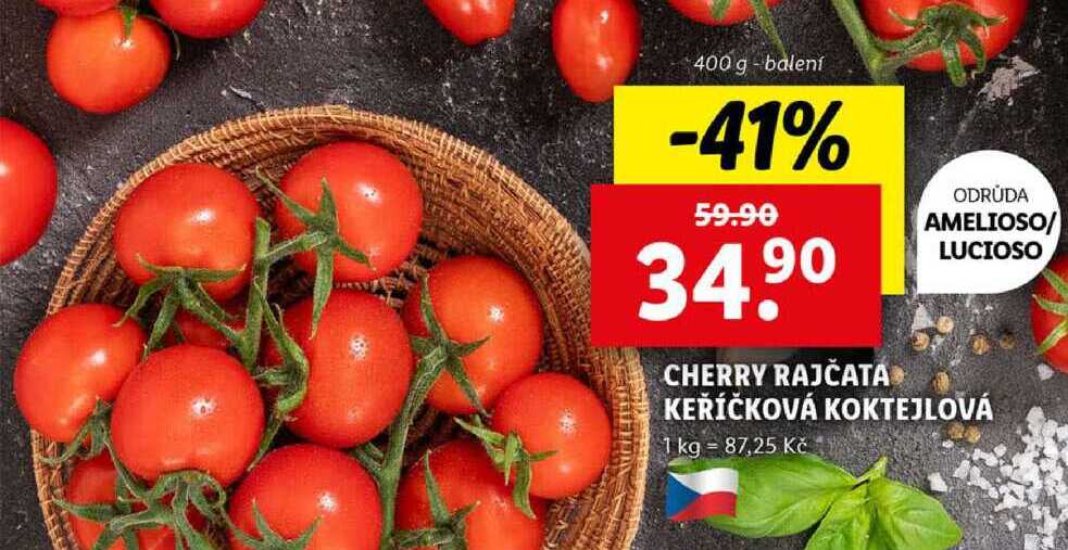 CHERRY RAJČATA KEŘÍČKOVÁ KOKTEJLOVÁ, 400 g