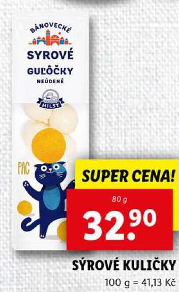 SÝROVÉ KULIČKY, 80 g
