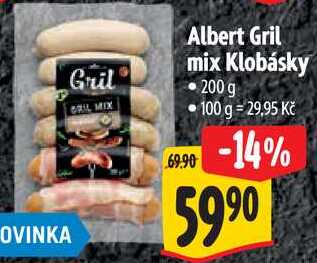 Albert Gril mix Klobásky, 200 g 