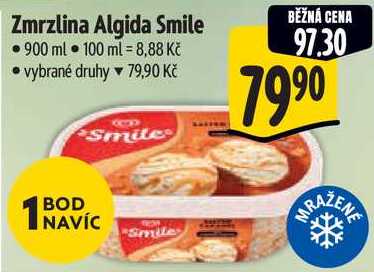 Zmrzlina Algida Smile, 900 ml