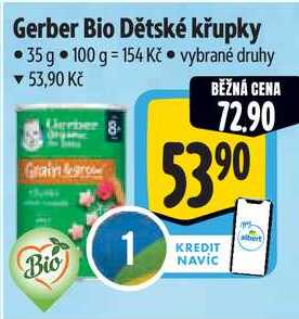 Gerber Bio Dětské křupky, 35 g 