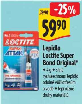 Lepidlo Loctite Super Bond Original*, 4 g