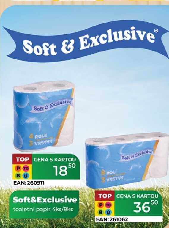 Soft&Exclusive toaletní papír 4ks/8ks 