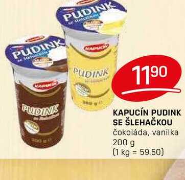 KAPUCÍN PUDINK SE ŠLEHAČKOU čokoláda, vanilka 200 g 