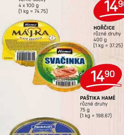 PAŠTIKA HAMÉ různé druhy 75 g  