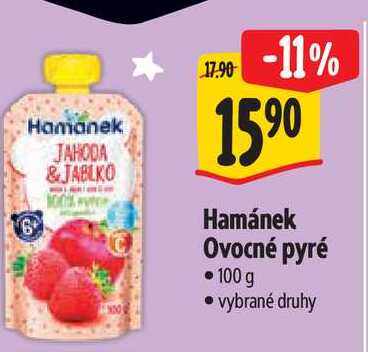   Hamánek Ovocné pyré 100 g 