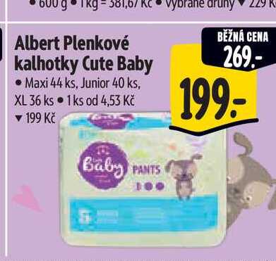  Albert Plenkové kalhotky Cute Baby   36-44 ks