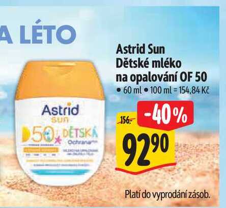 Astrid Sun dětské mléko na opalování OF 50 60 ml
