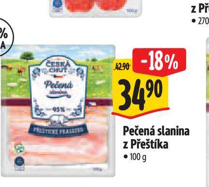  Pečená slanina z Přeštíka 100 g  