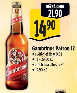 Gambrinus Patron 12, 0,5 l 