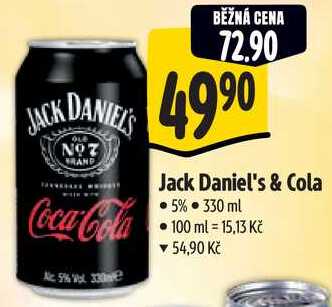 Jack Daniel's & Cola, 330 ml 