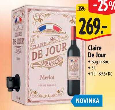 Claire De Jour, 3 l