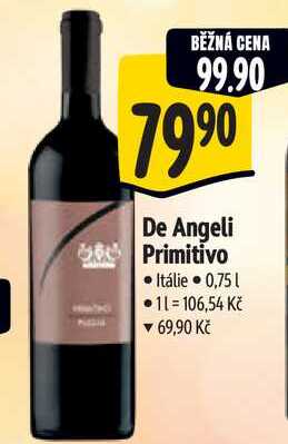 De Angeli Primitivo, 0,75 l