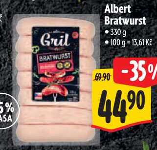 Albert Bratwurst, 330 g
