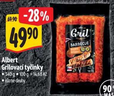 Albert Grilovací tyčinky, 340 g