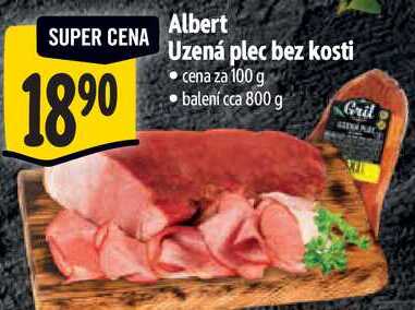 Albert Uzená plec bez kosti, cena za 100 g