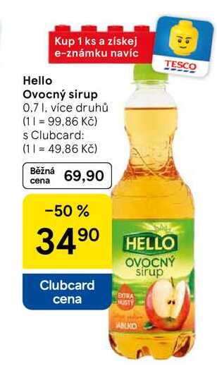 Hello Ovocný sirup, 0.7 l